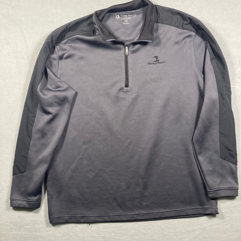 Pebble Beach Pullover Mens XL Gray Performance Solid